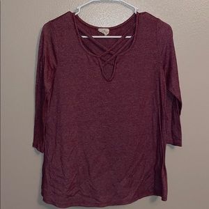 Caution in the wind 3/4 sleeve shirt